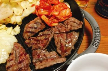 グリルパンで焼肉